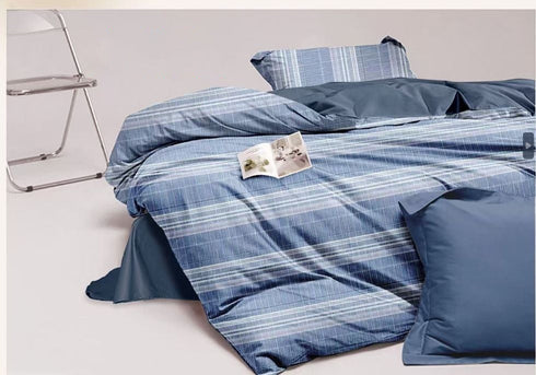 Florida Tulip 100% Pure Cotton Quality King Size Elastic Fitted Bedsheet with Coordinated Pillow Covers